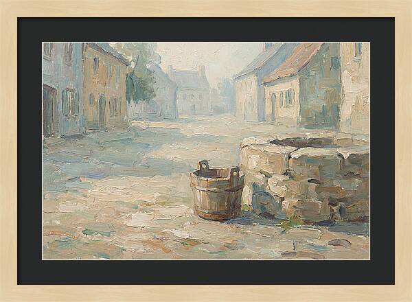 Old Wooden Bucket By The Well