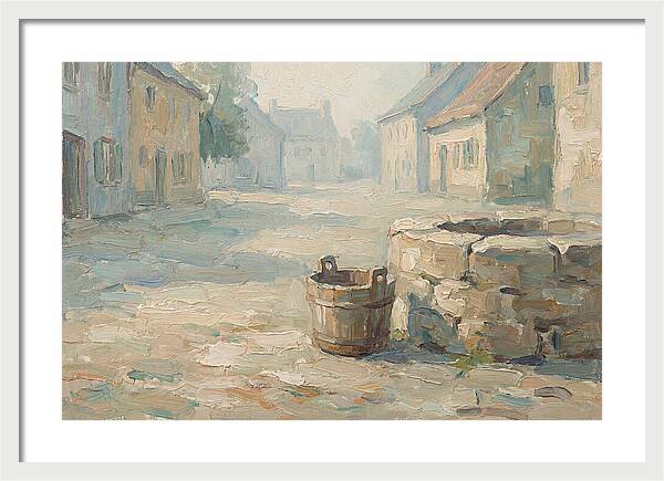 Old Wooden Bucket By The Well