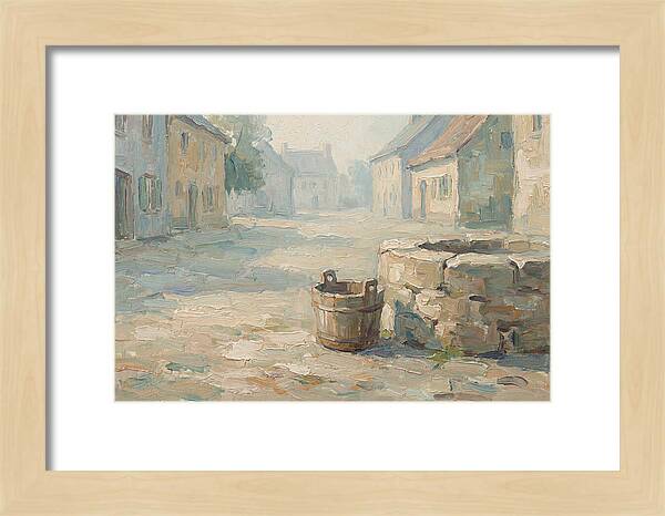Old Wooden Bucket By The Well