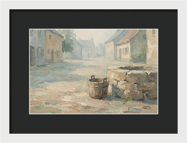 Old Wooden Bucket By The Well
