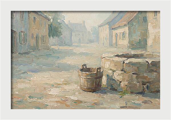 Old Wooden Bucket By The Well