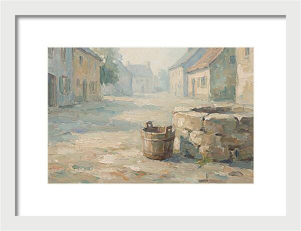 Old Wooden Bucket By The Well