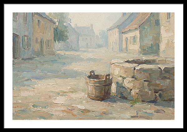 Old Wooden Bucket By The Well