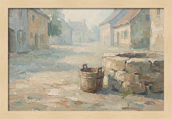Old Wooden Bucket By The Well