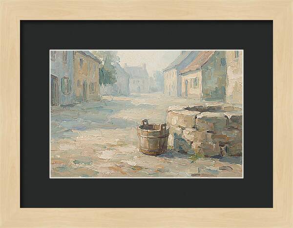 Old Wooden Bucket By The Well