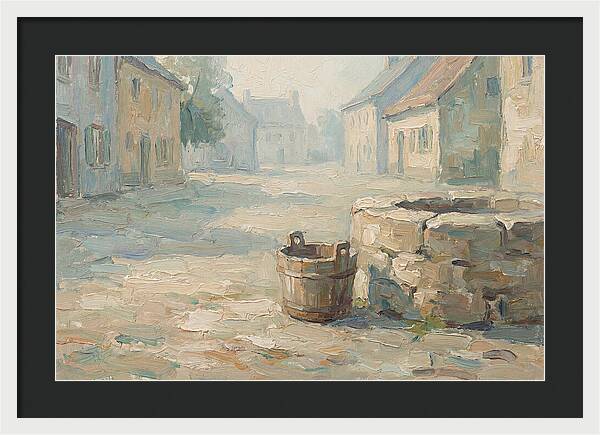 Old Wooden Bucket By The Well