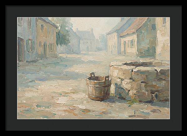 Old Wooden Bucket By The Well