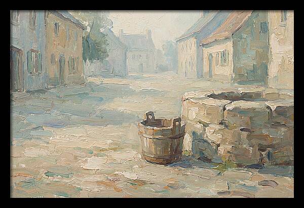 Old Wooden Bucket By The Well