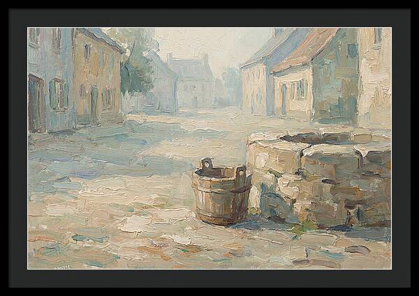 Old Wooden Bucket By The Well