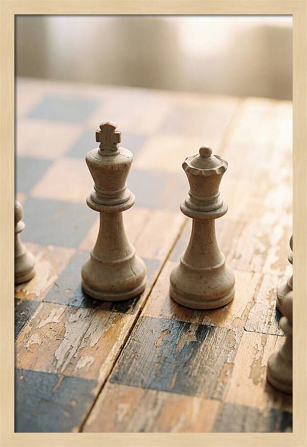 Old Wooden Chess Pieces