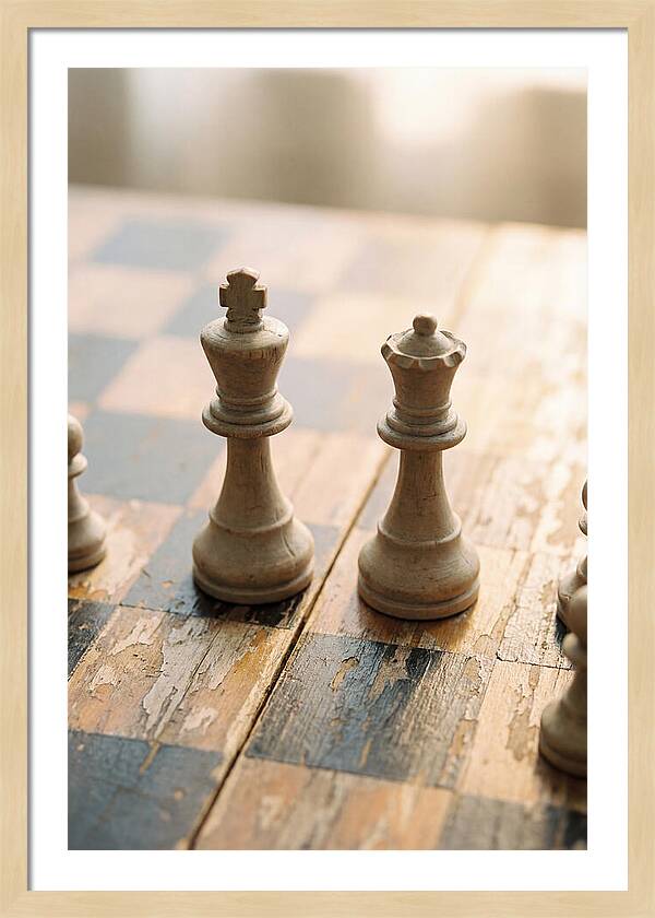 Old Wooden Chess Pieces