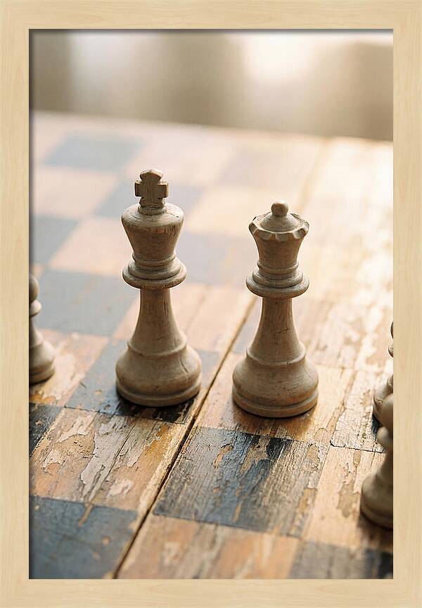 Old Wooden Chess Pieces