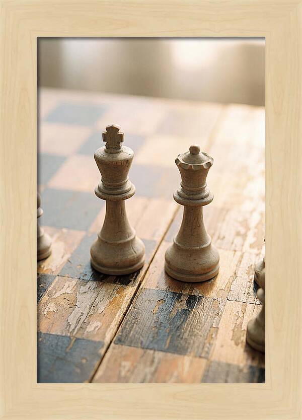Old Wooden Chess Pieces