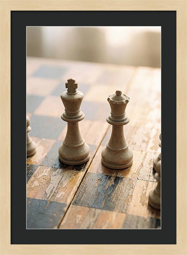 Old Wooden Chess Pieces