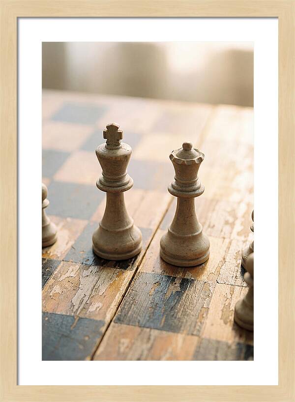 Old Wooden Chess Pieces