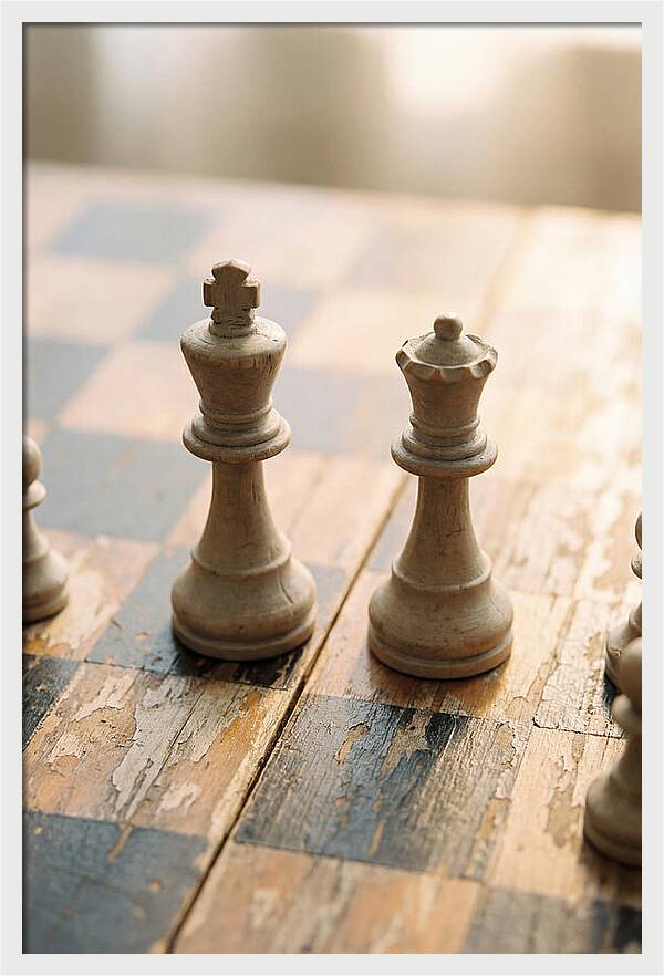 Old Wooden Chess Pieces