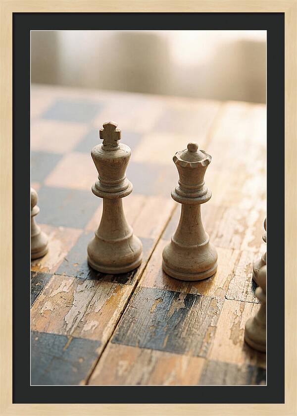 Old Wooden Chess Pieces