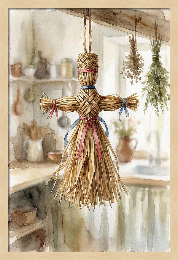 Old Wooden Corn Dolly