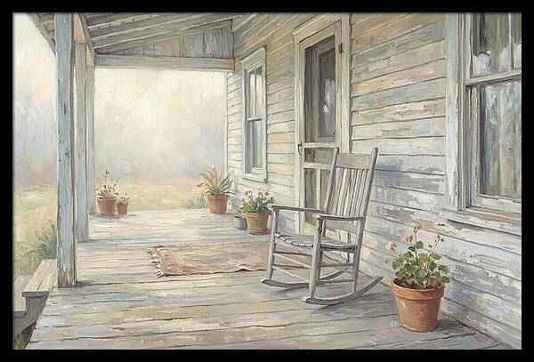 Old Wooden Farmhouse Porch