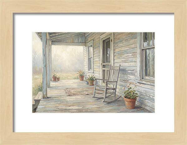 Old Wooden Farmhouse Porch