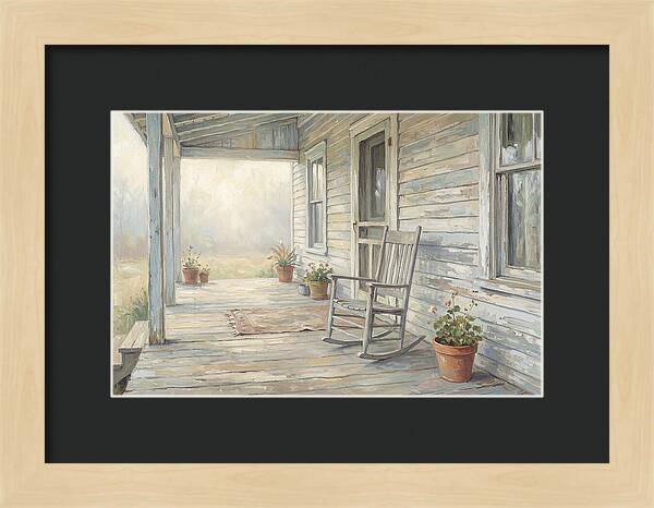 Old Wooden Farmhouse Porch