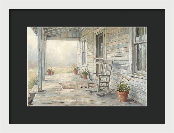 Old Wooden Farmhouse Porch