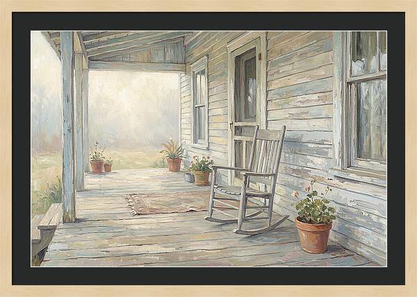 Old Wooden Farmhouse Porch