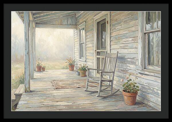Old Wooden Farmhouse Porch