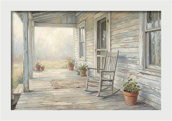 Old Wooden Farmhouse Porch