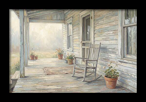 Old Wooden Farmhouse Porch