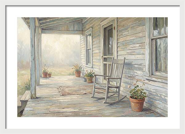 Old Wooden Farmhouse Porch