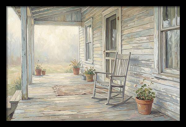 Old Wooden Farmhouse Porch