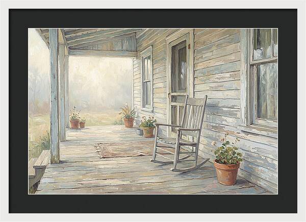 Old Wooden Farmhouse Porch