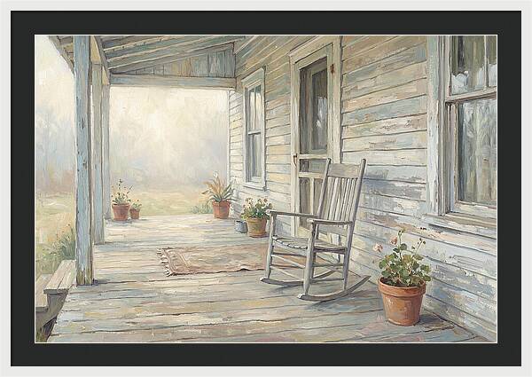Old Wooden Farmhouse Porch
