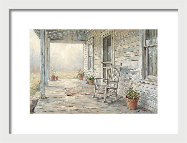 Old Wooden Farmhouse Porch