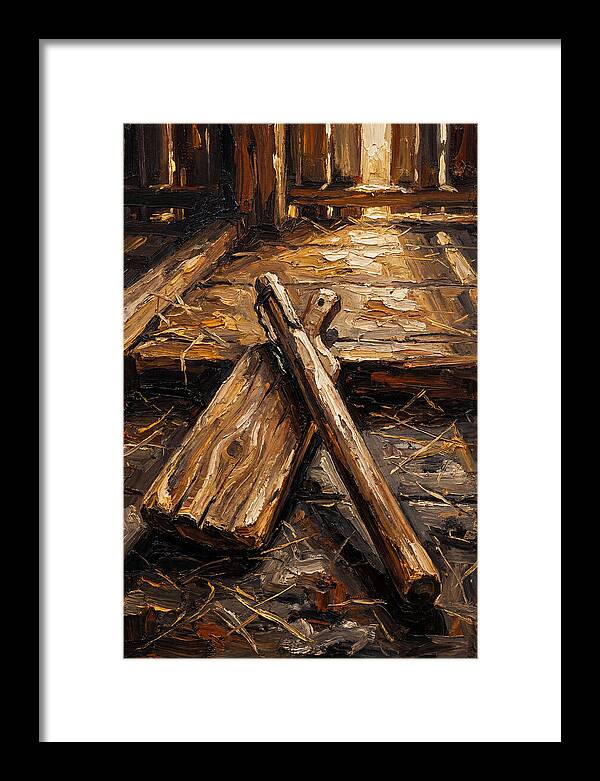 Old Wooden Grain Flail