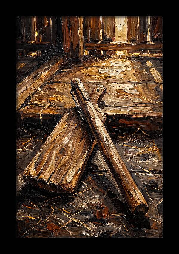 Old Wooden Grain Flail