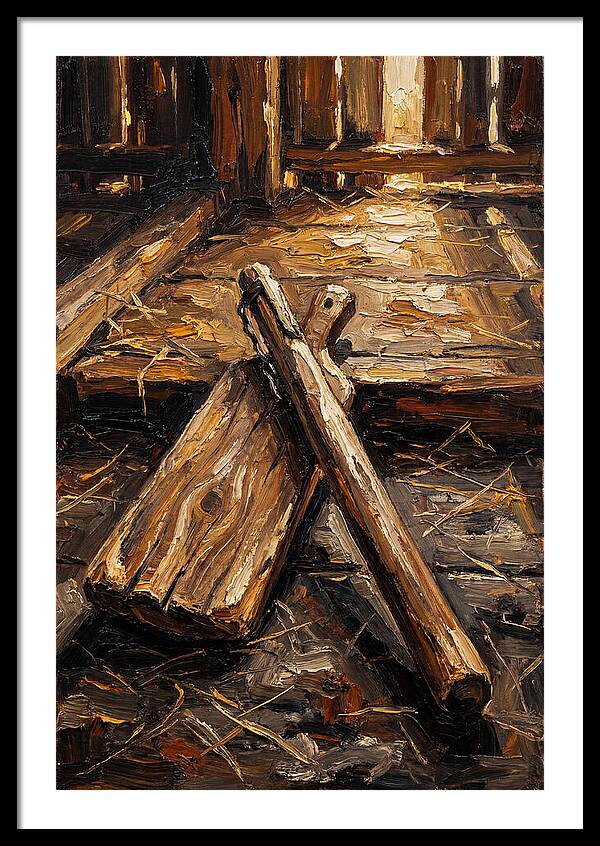 Old Wooden Grain Flail