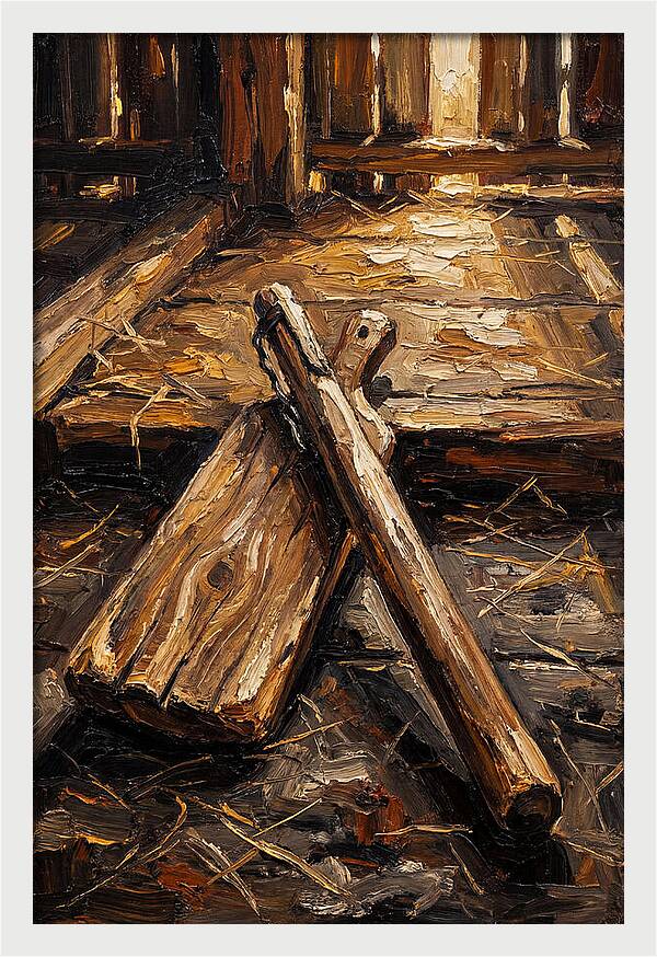Old Wooden Grain Flail