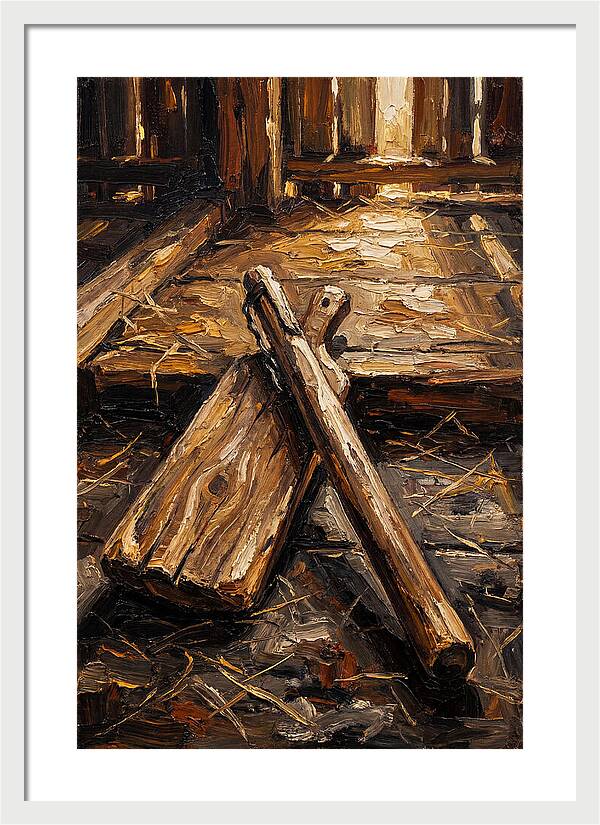 Old Wooden Grain Flail