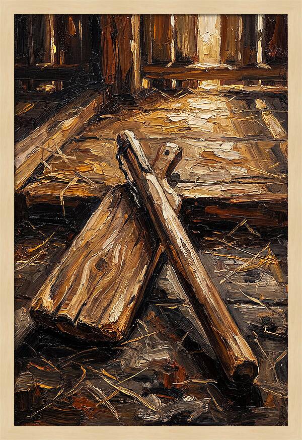 Old Wooden Grain Flail
