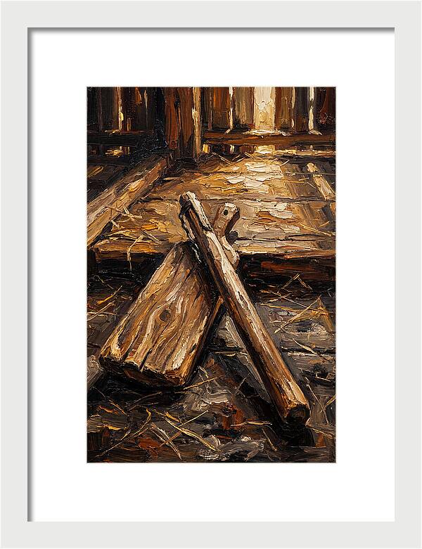 Old Wooden Grain Flail