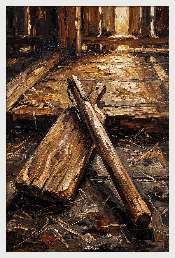 Old Wooden Grain Flail