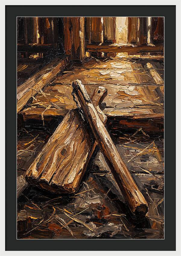 Old Wooden Grain Flail