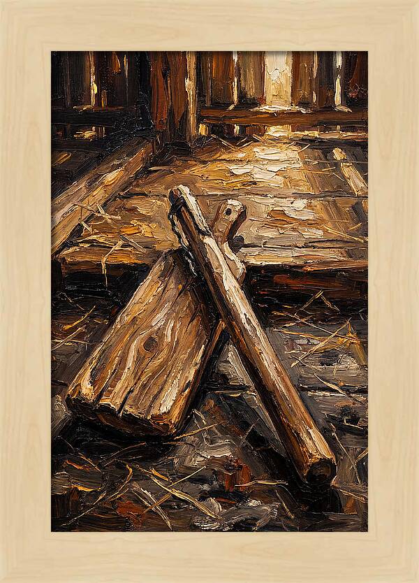 Old Wooden Grain Flail