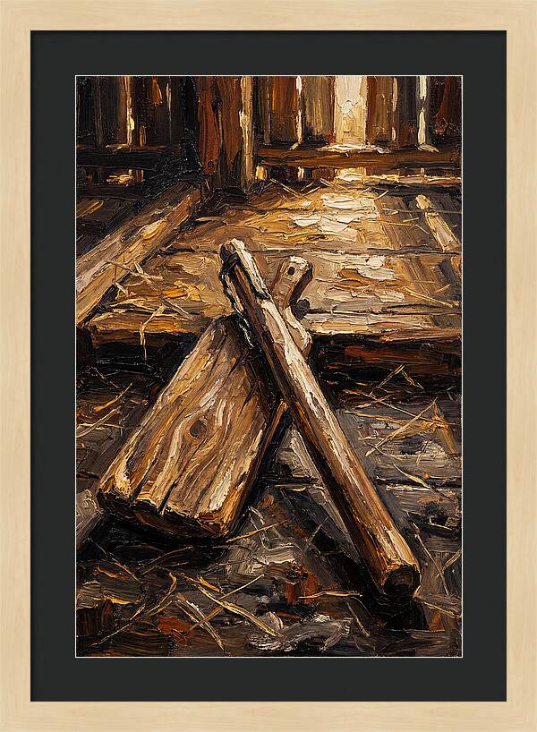 Old Wooden Grain Flail