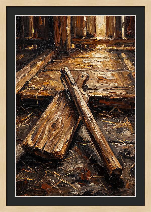 Old Wooden Grain Flail
