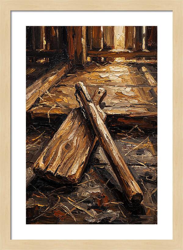 Old Wooden Grain Flail