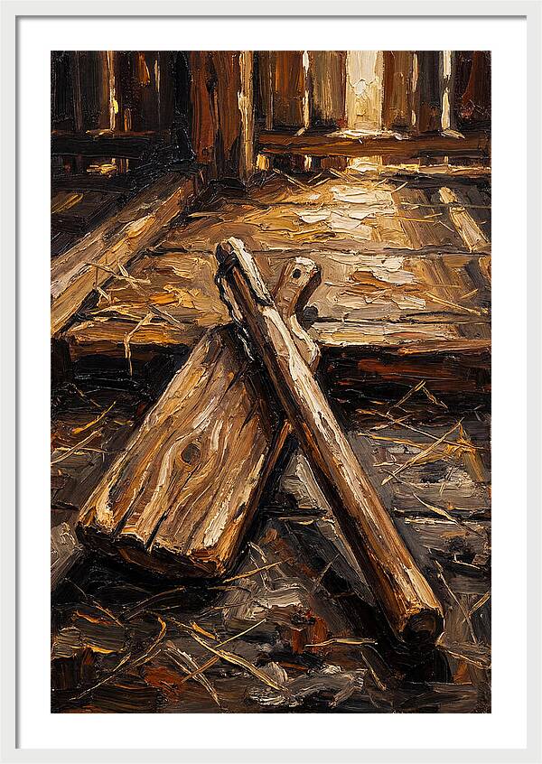 Old Wooden Grain Flail