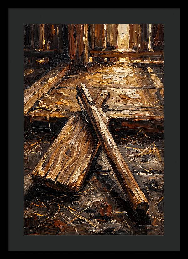 Old Wooden Grain Flail